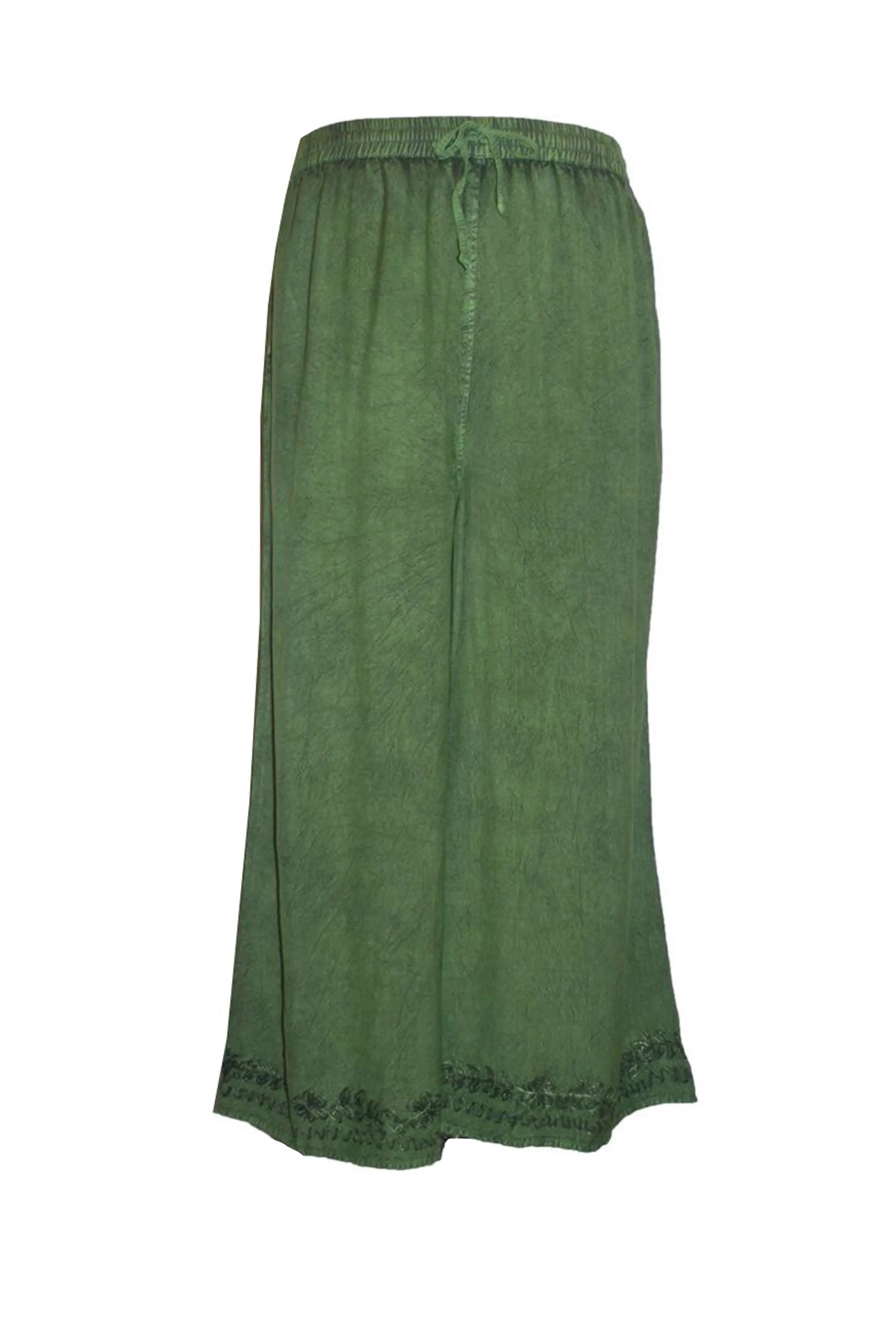 204 P Rayon Viscose Palazzo Belly Bottom Elastic Waistband Pant Trouser