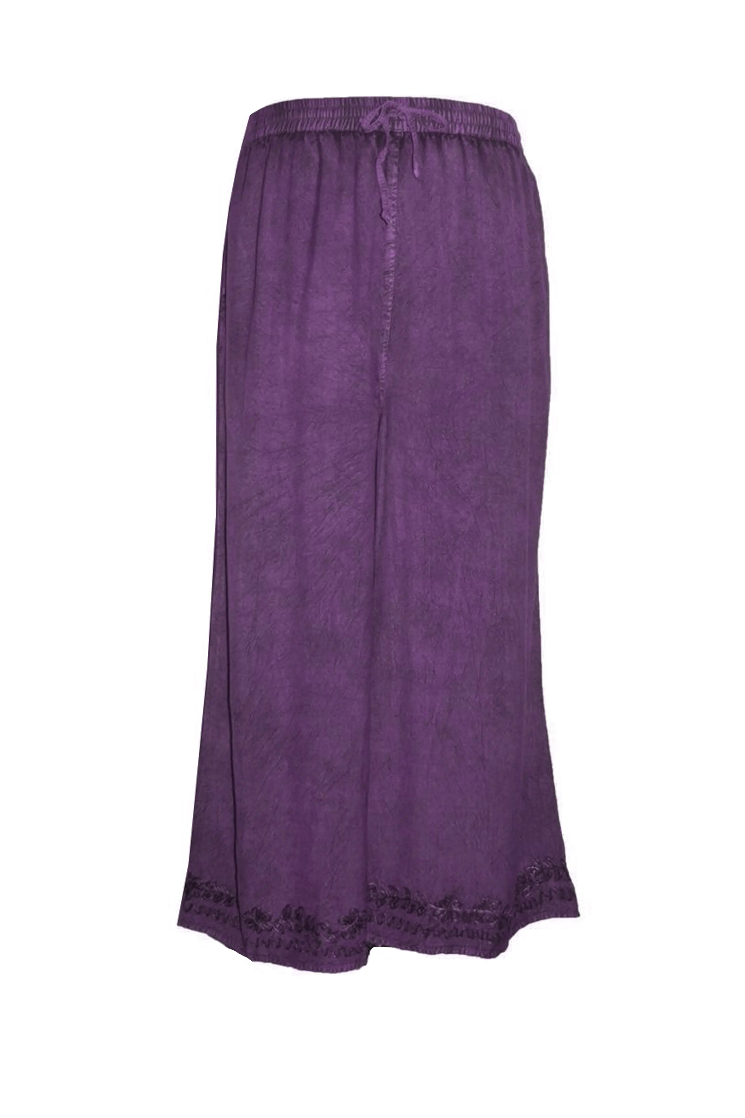 204 P Rayon Viscose Palazzo Belly Bottom Elastic Waistband Pant Trouser