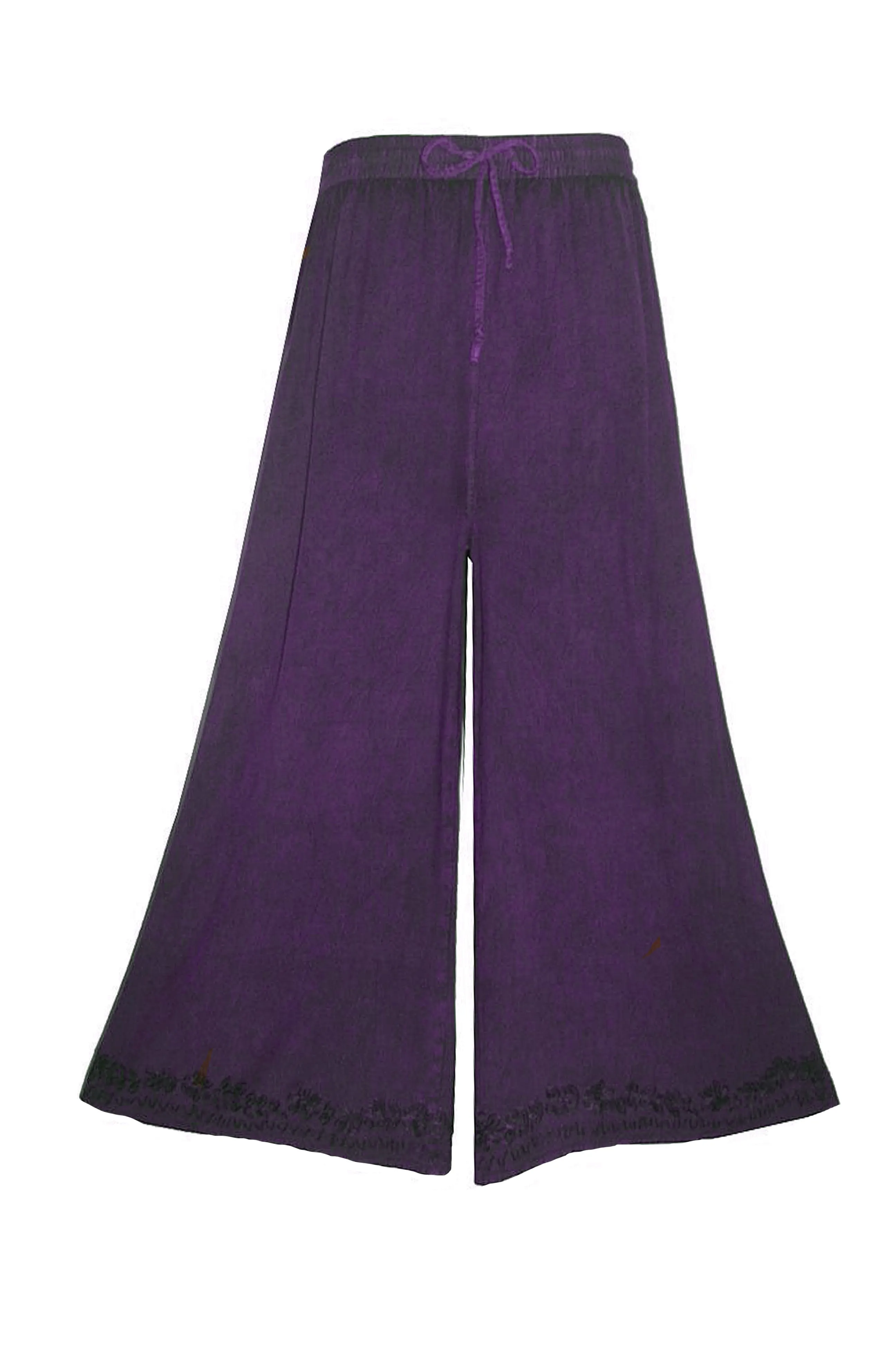 204 P Rayon Viscose Palazzo Belly Bottom Elastic Waistband Pant Trouser