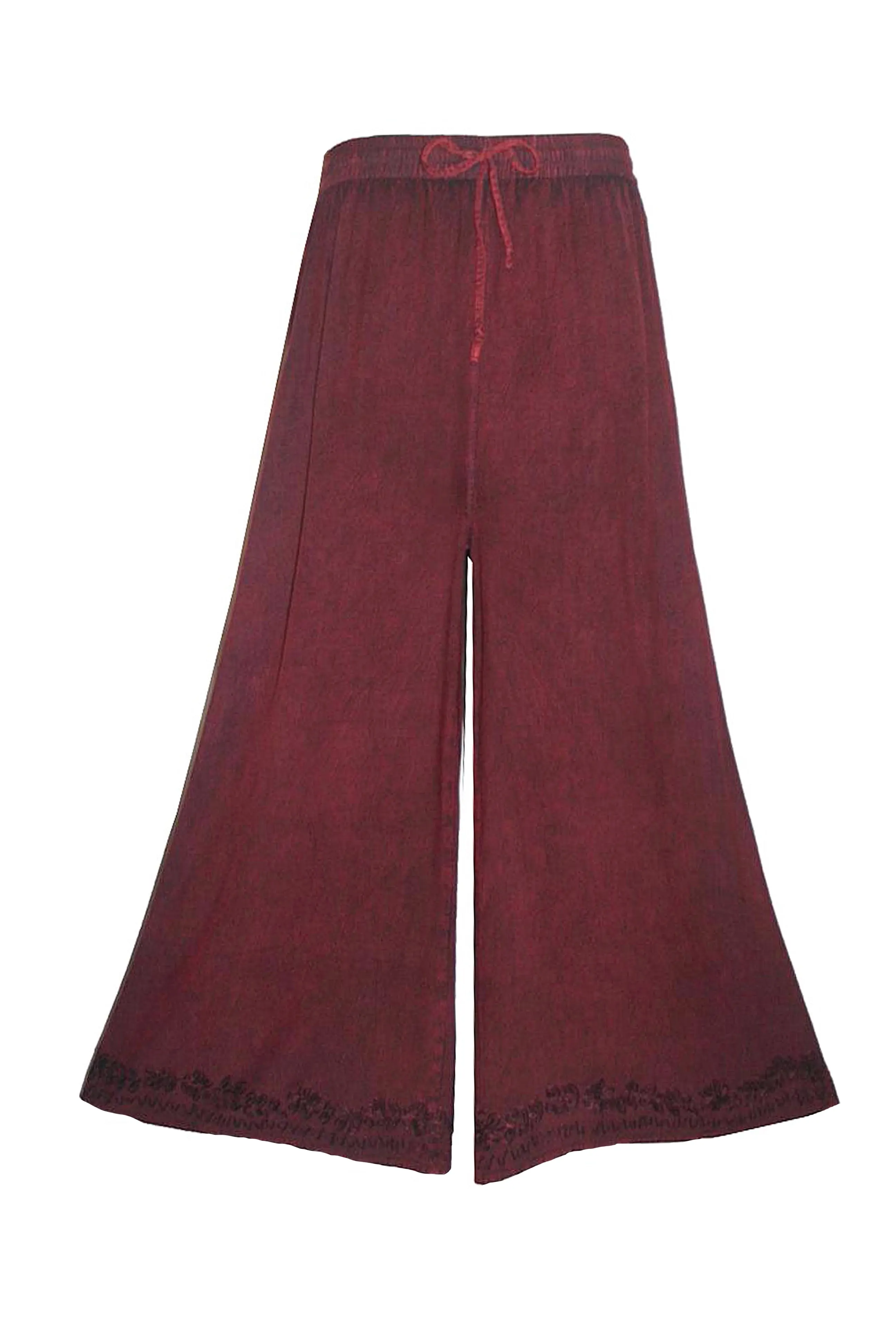 204 P Rayon Viscose Palazzo Belly Bottom Elastic Waistband Pant Trouser