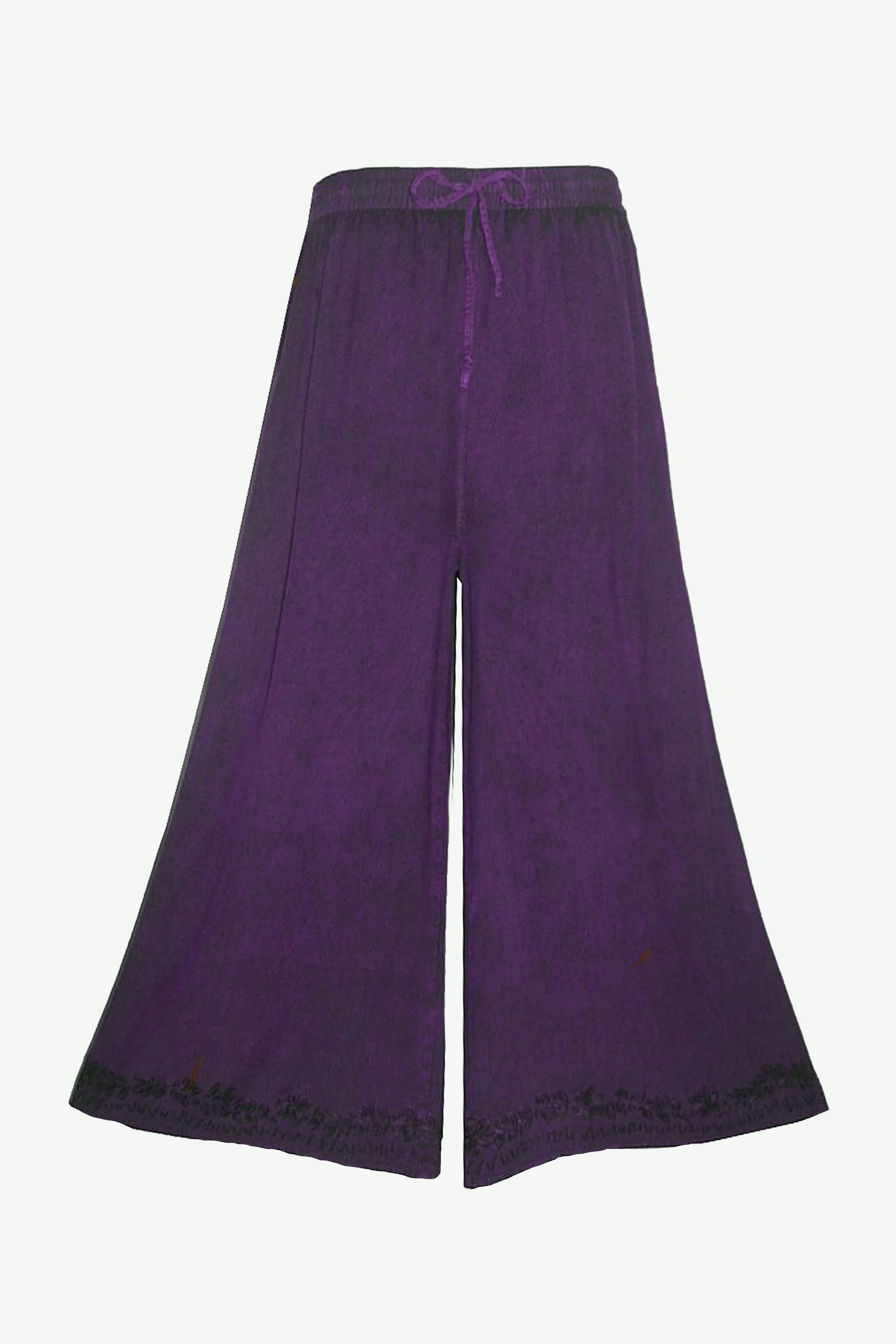 204 P Rayon Viscose Palazzo Belly Bottom Elastic Waistband Pant Trouser