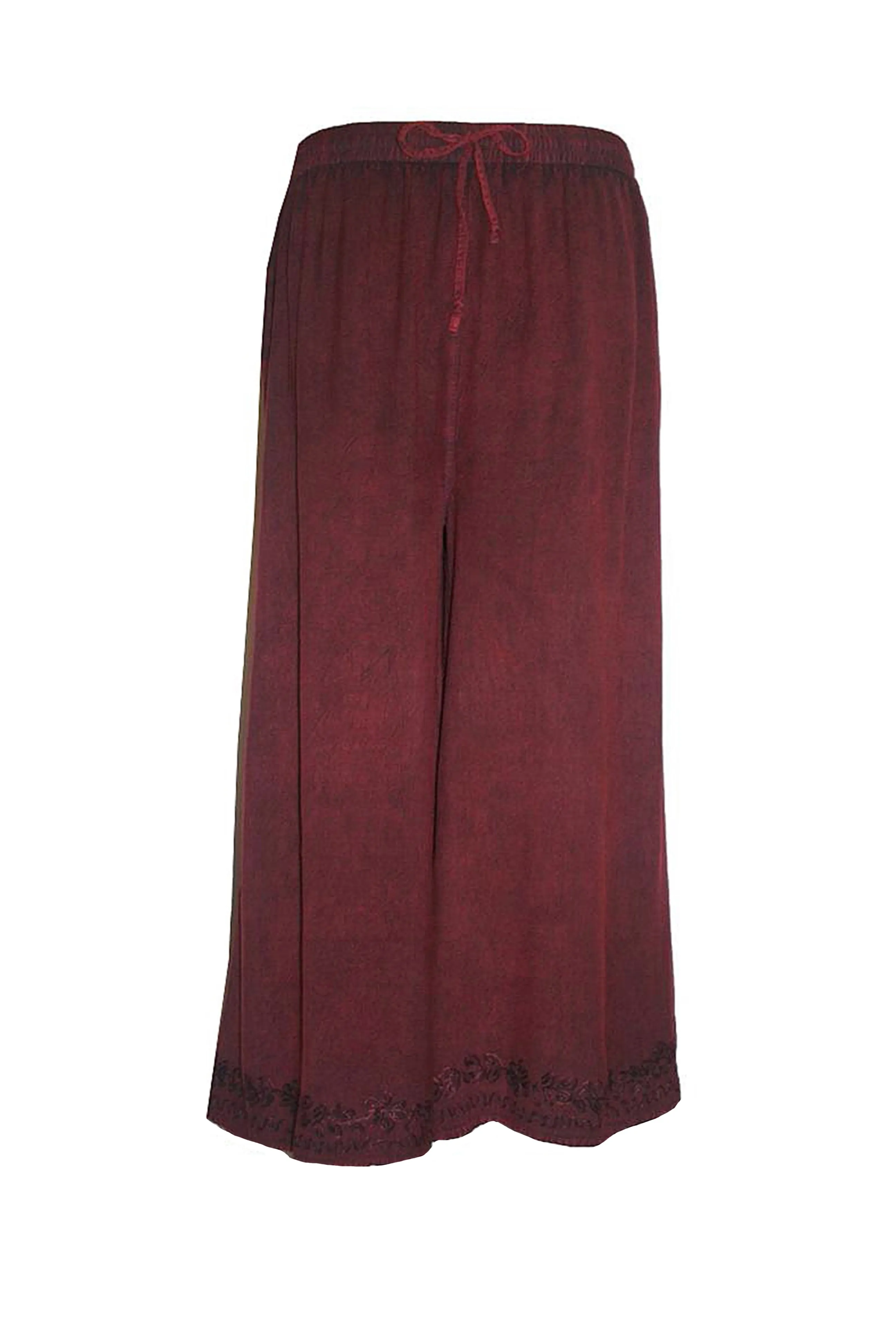 204 P Rayon Viscose Palazzo Belly Bottom Elastic Waistband Pant Trouser