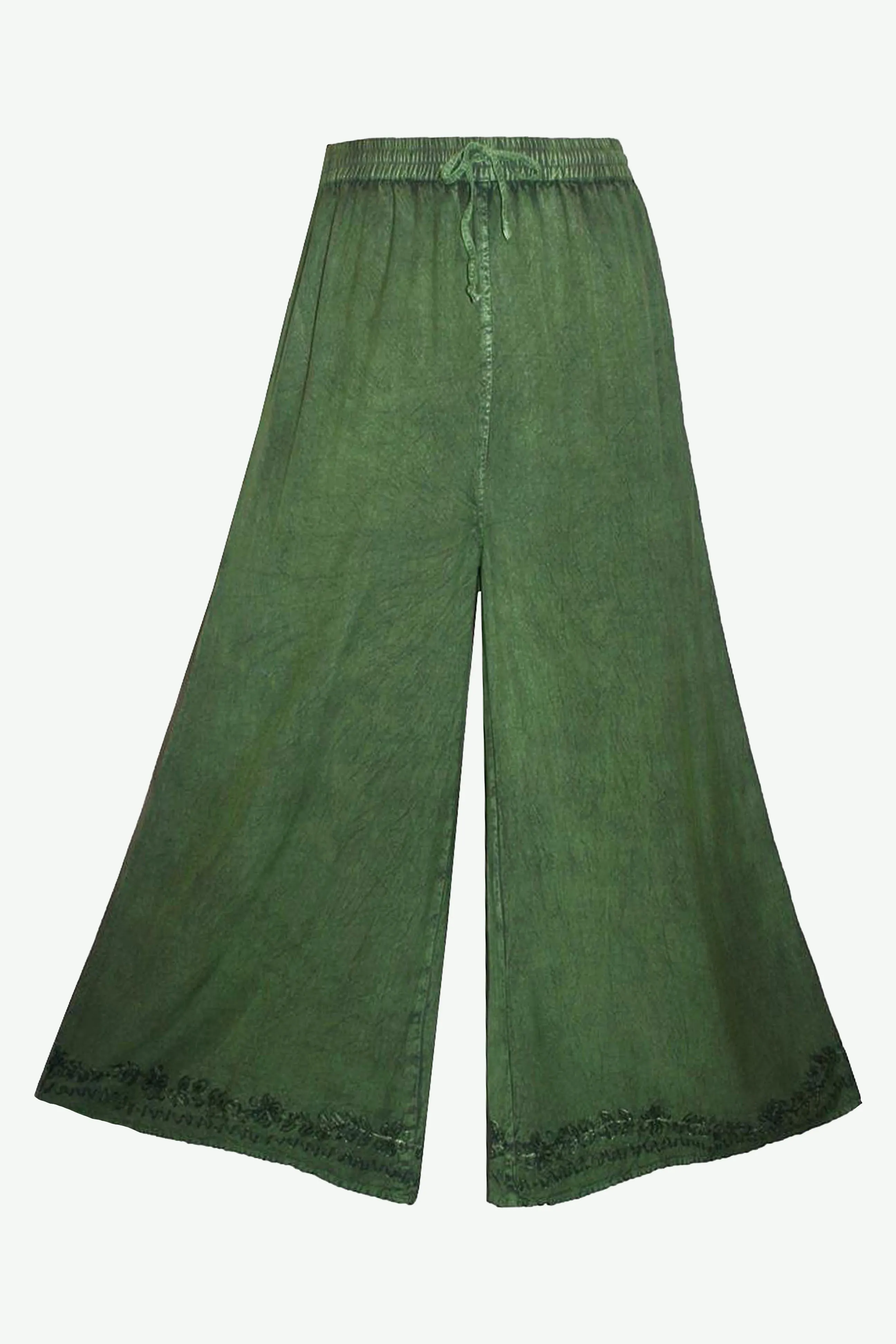204 P Rayon Viscose Palazzo Belly Bottom Elastic Waistband Pant Trouser