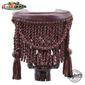 #6 Mahogany Fringe Leather Table Pocket Set of 6