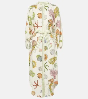 Al√É¬©mais Sea linen shirt dress