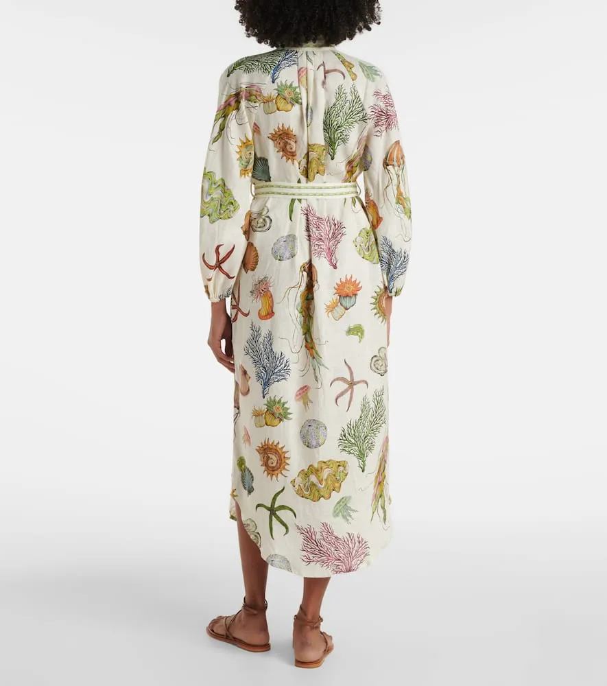 Al√É¬©mais Sea linen shirt dress