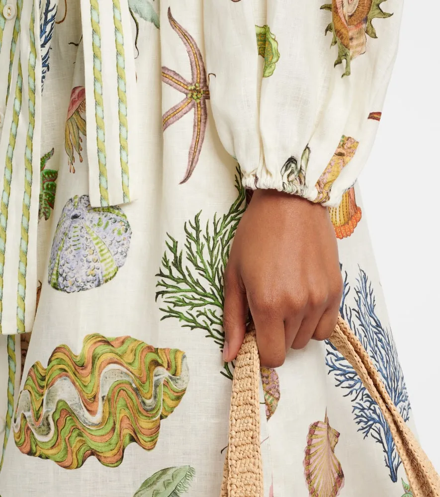 Al√É¬©mais Sea linen shirt dress