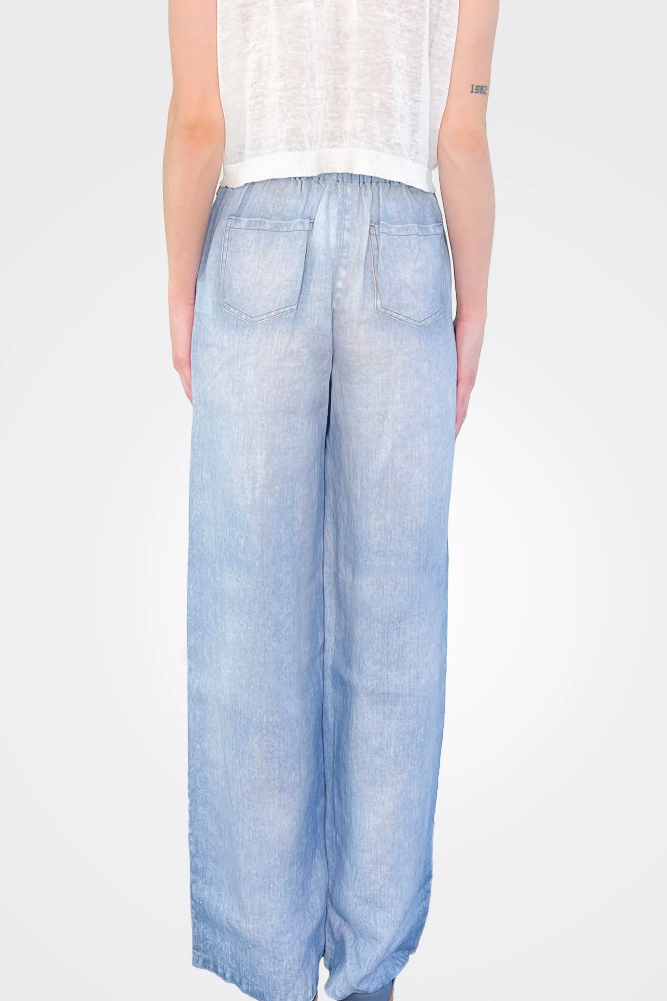 Amoni Wide Trousers - Light Denim