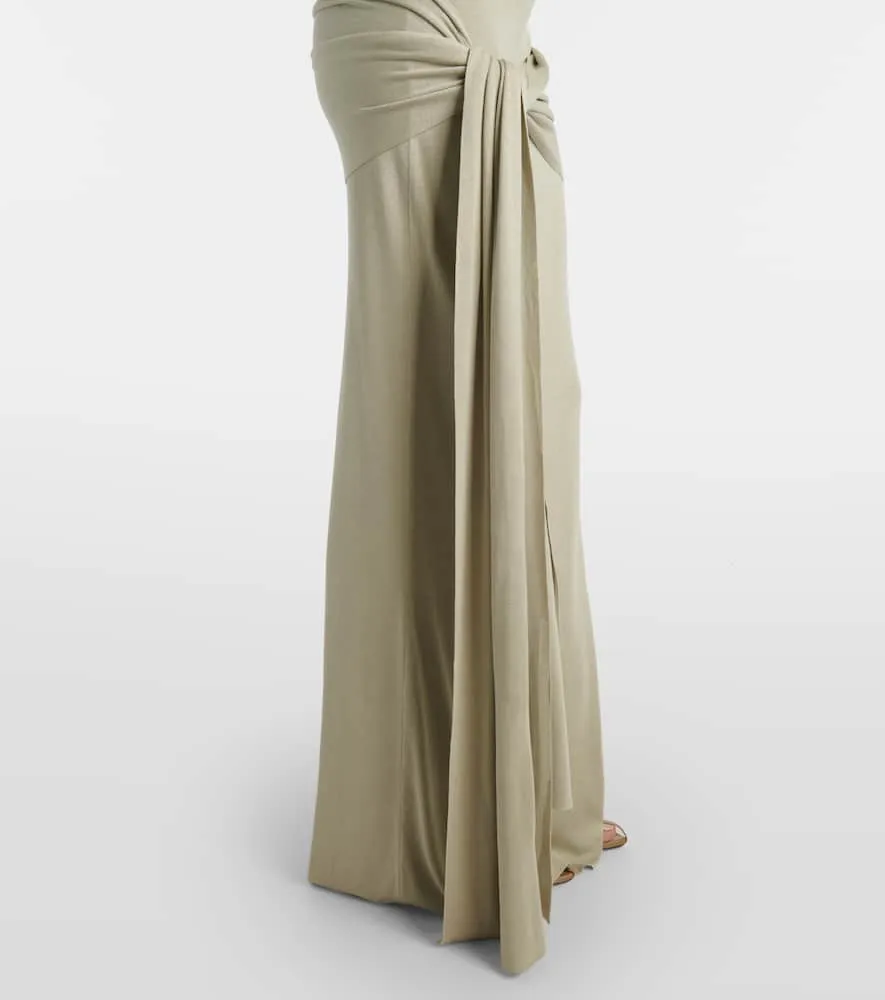 Aya Muse Kora off-shoulder silk-blend maxi dress
