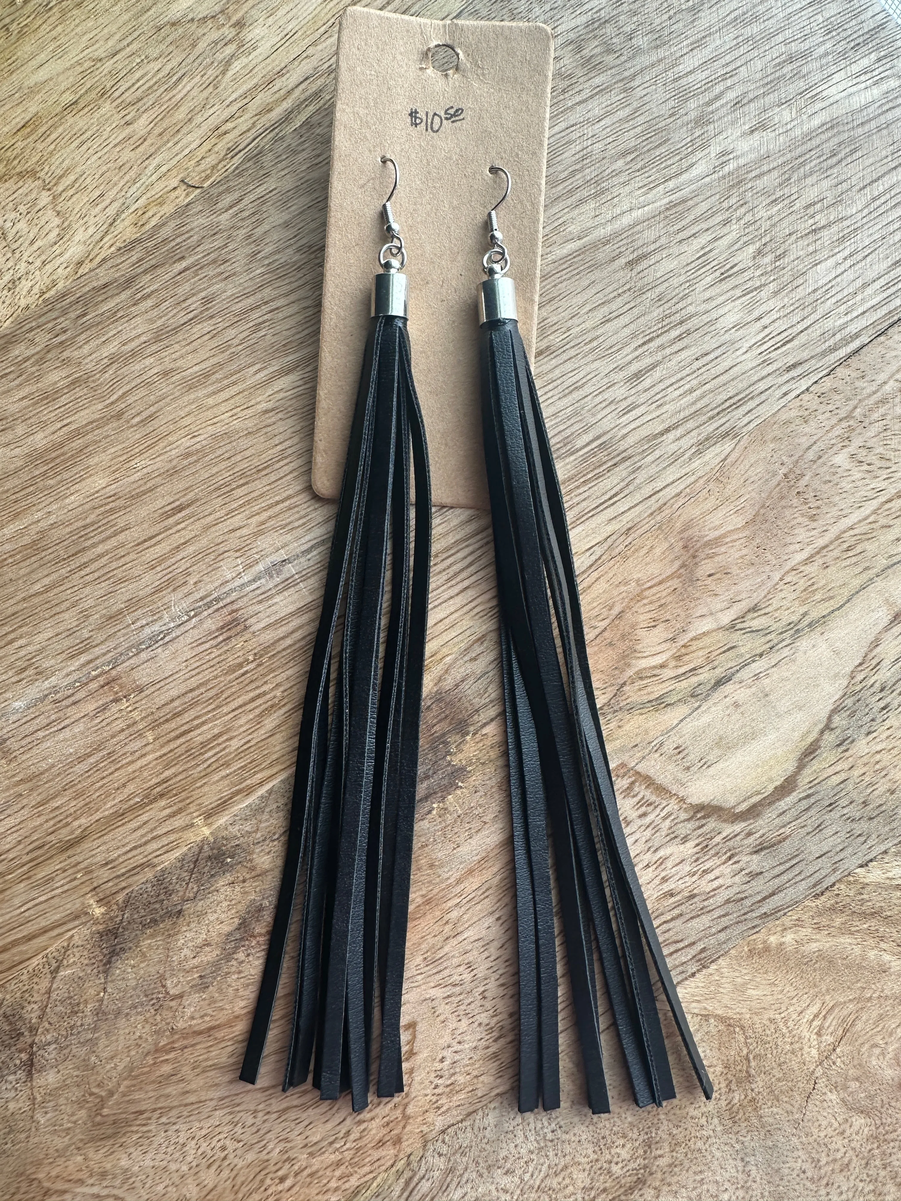 Black Fringed Earrings