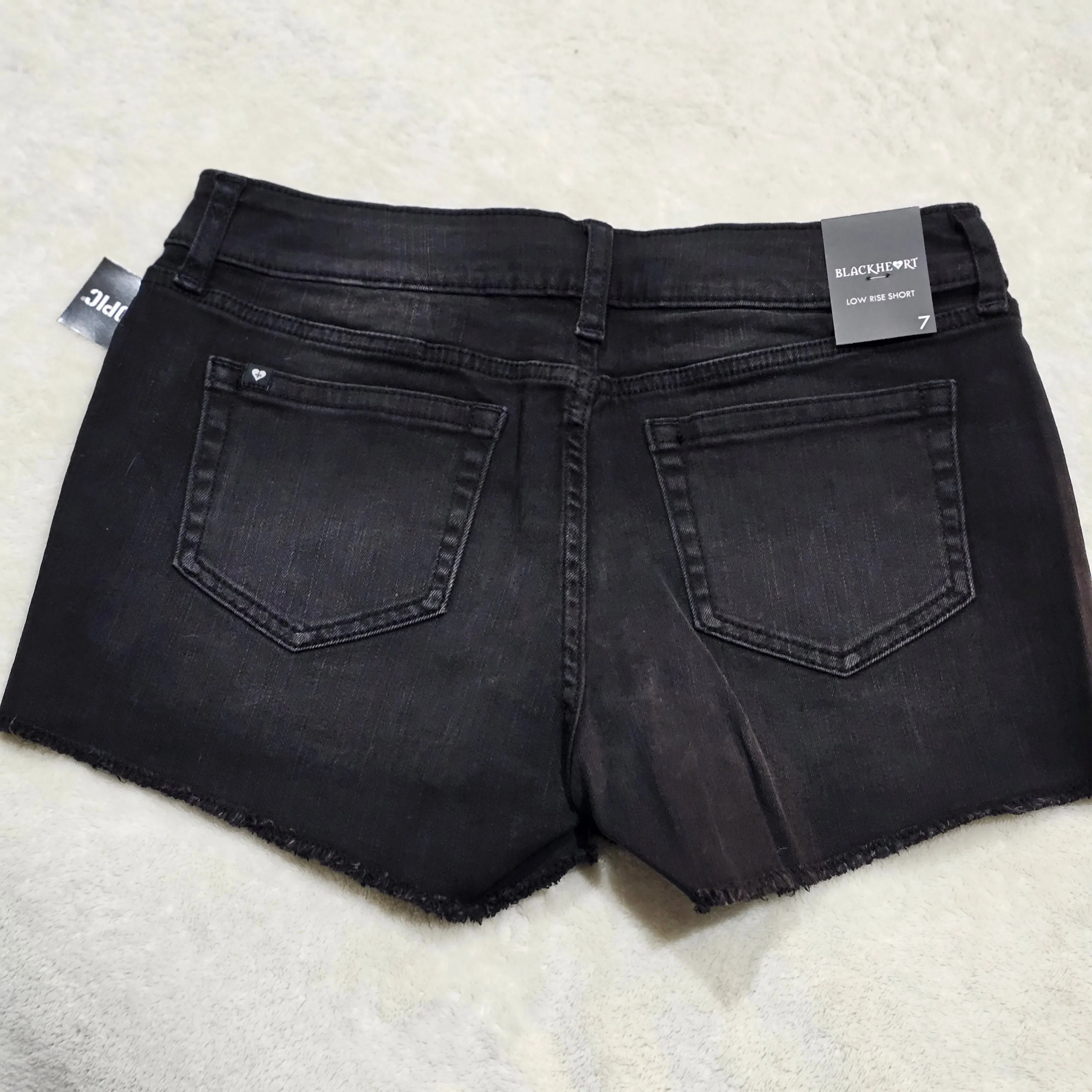 Blackheart Lace-Up Black Shorts