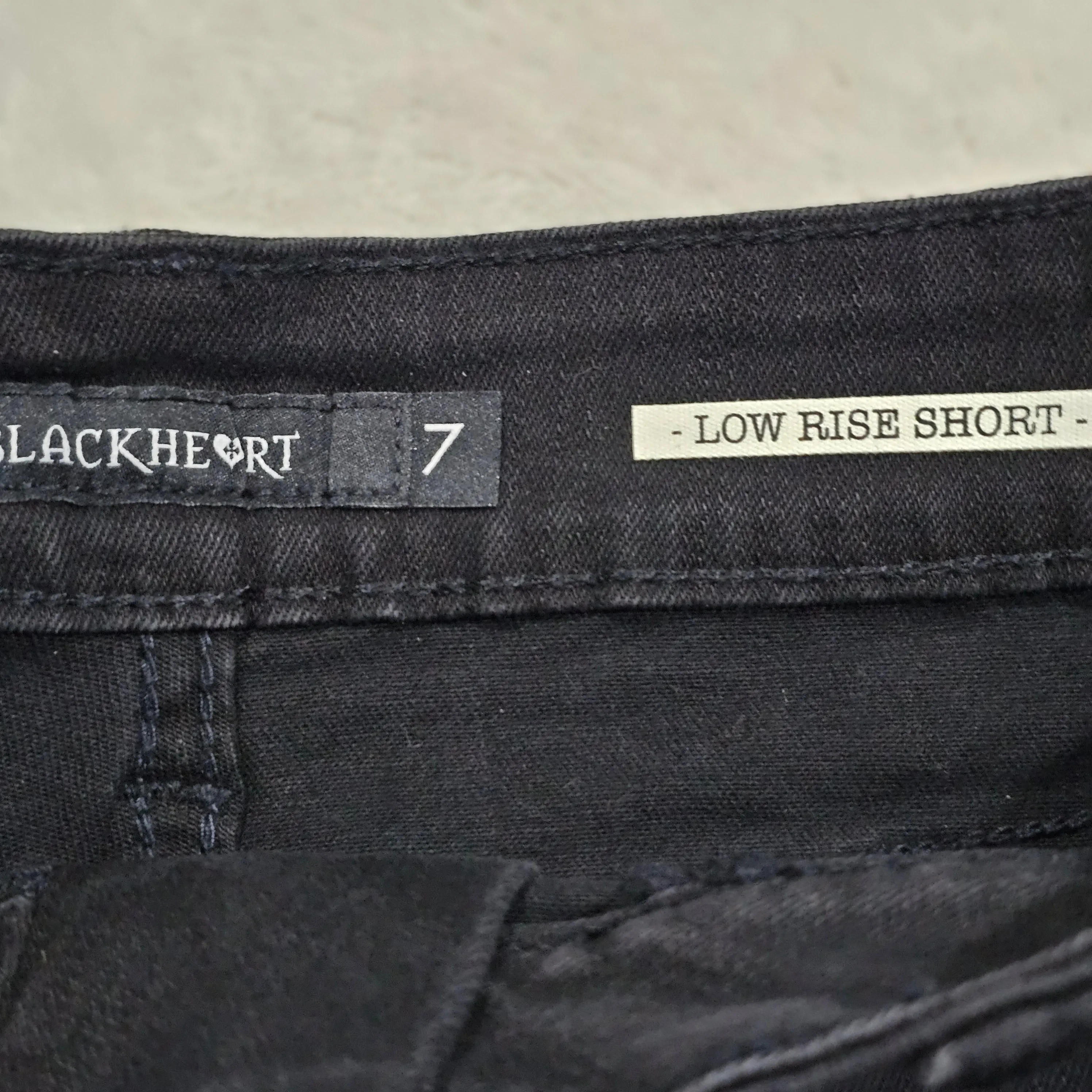 Blackheart Lace-Up Black Shorts
