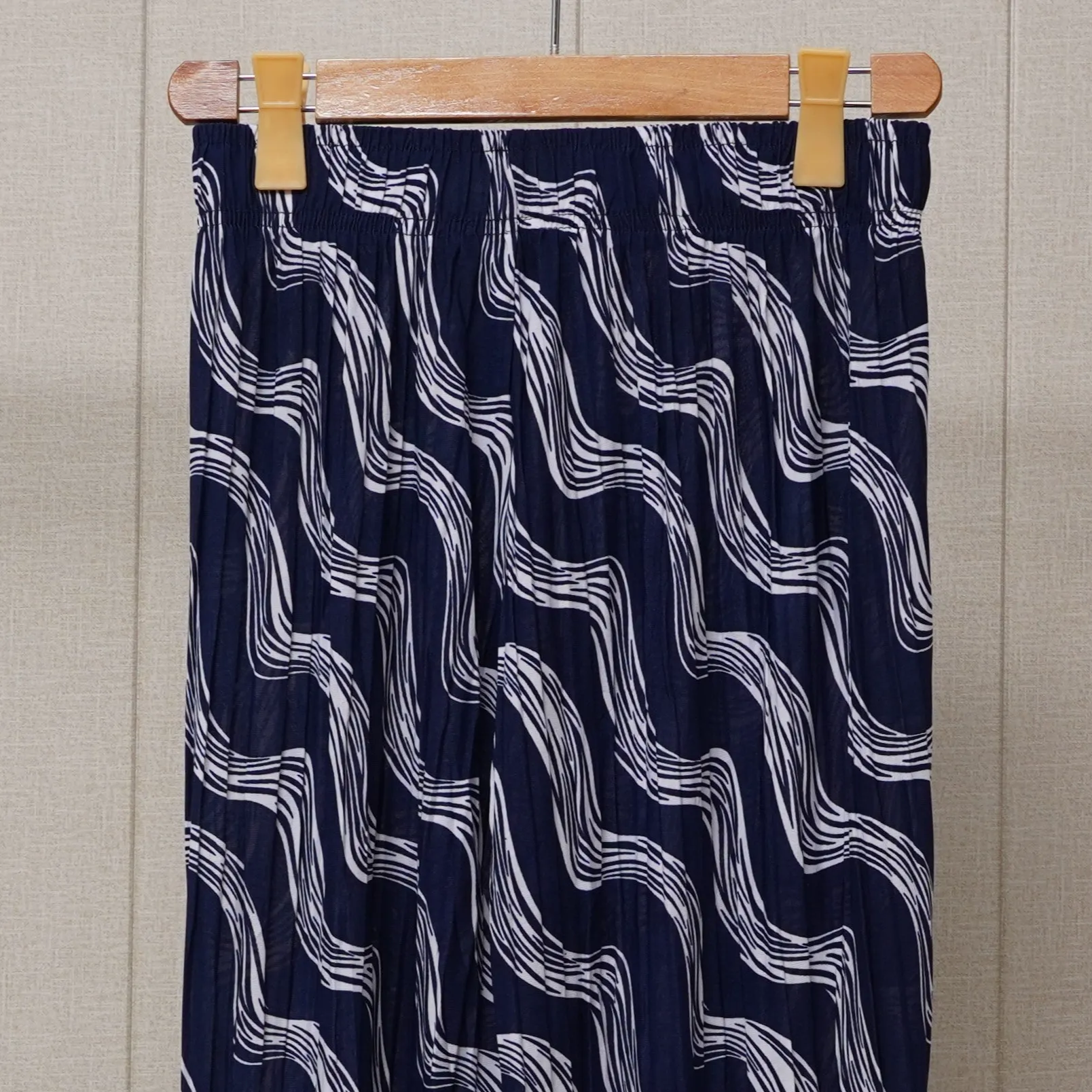 Blue Printed Linen Palazzo (PL008)