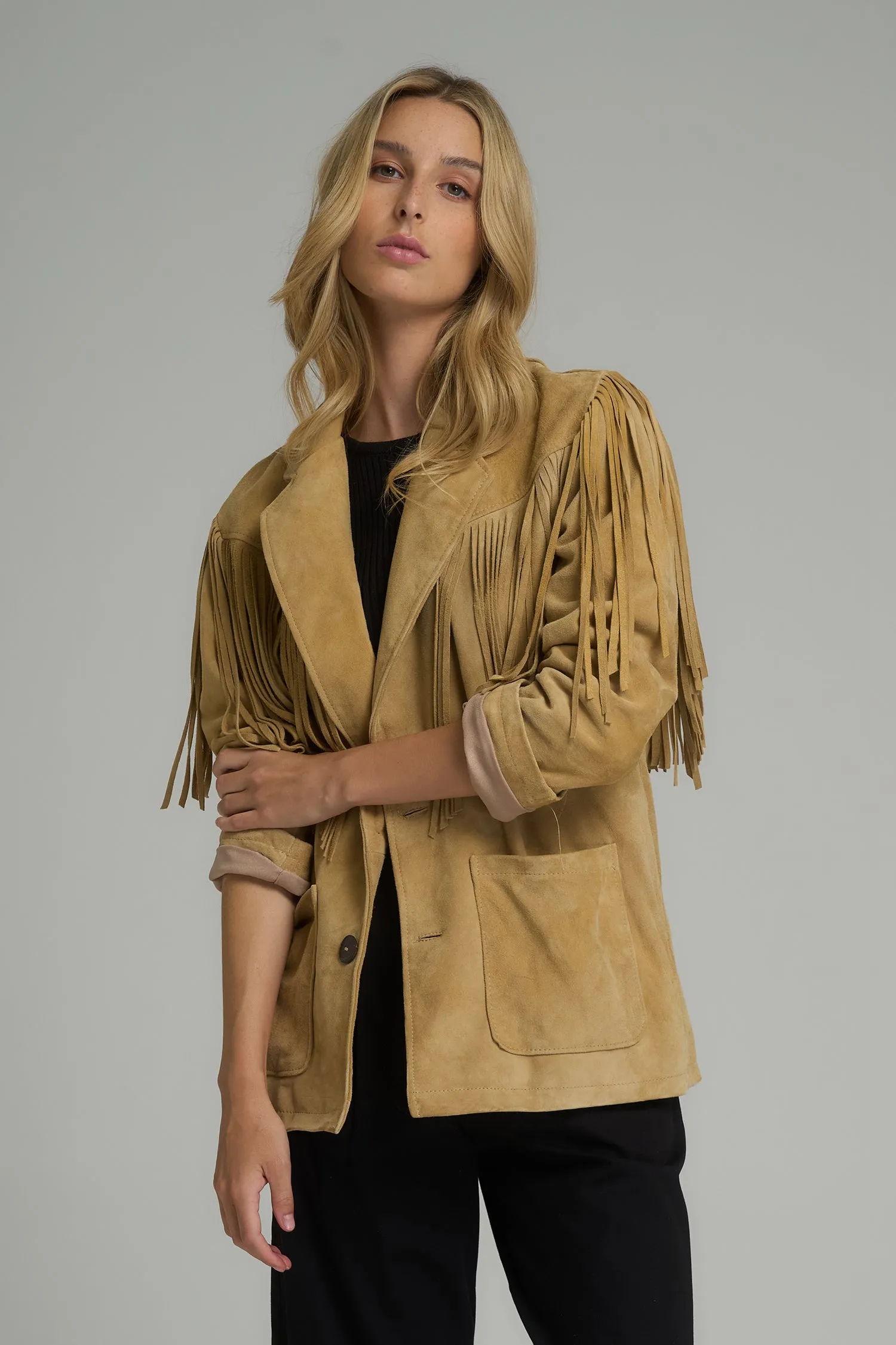 Camden Suede Jacket - Cashew