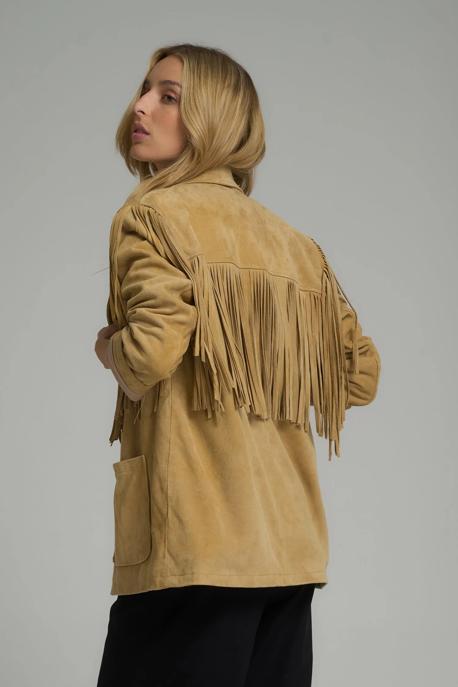 Camden Suede Jacket - Cashew
