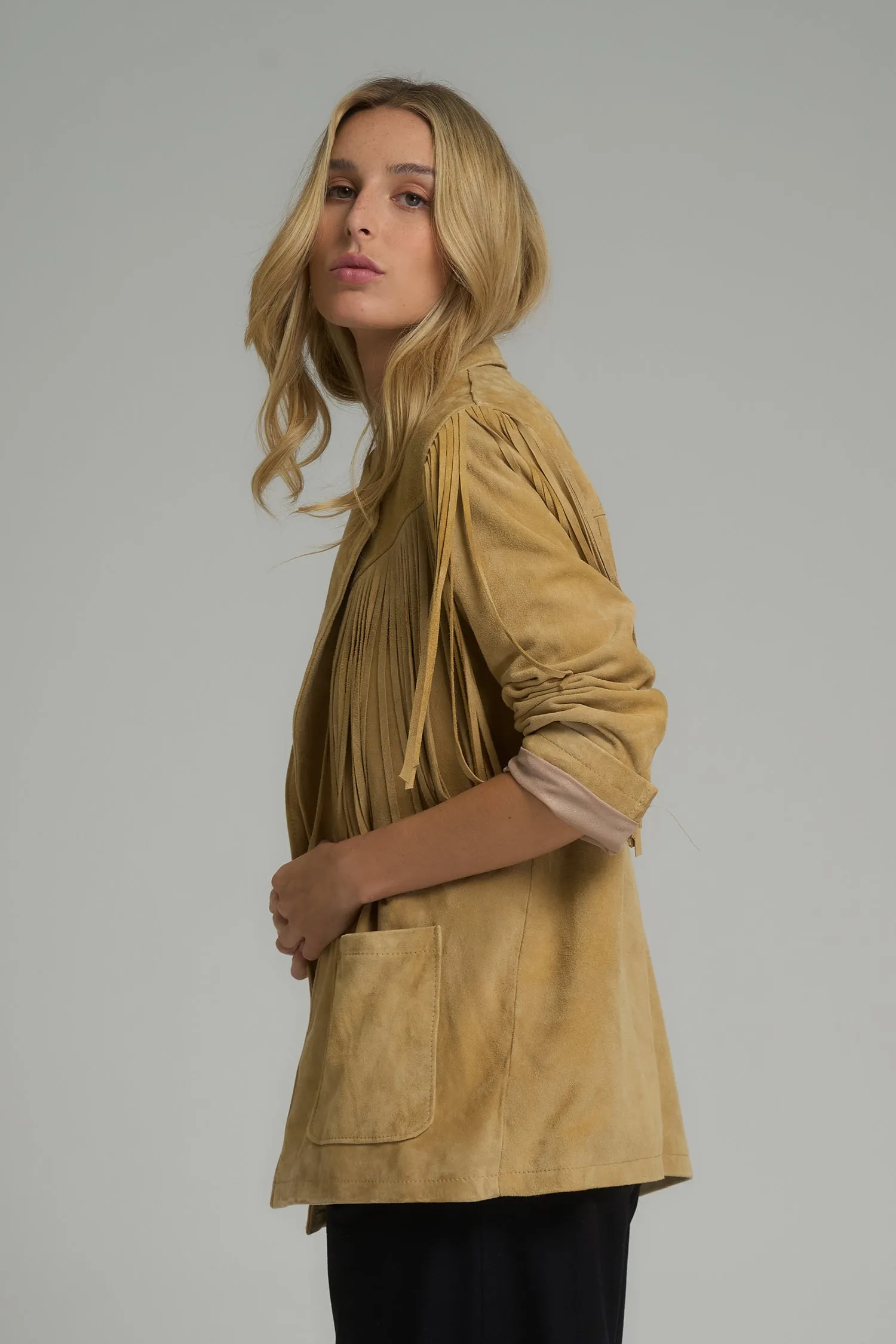 Camden Suede Jacket - Cashew