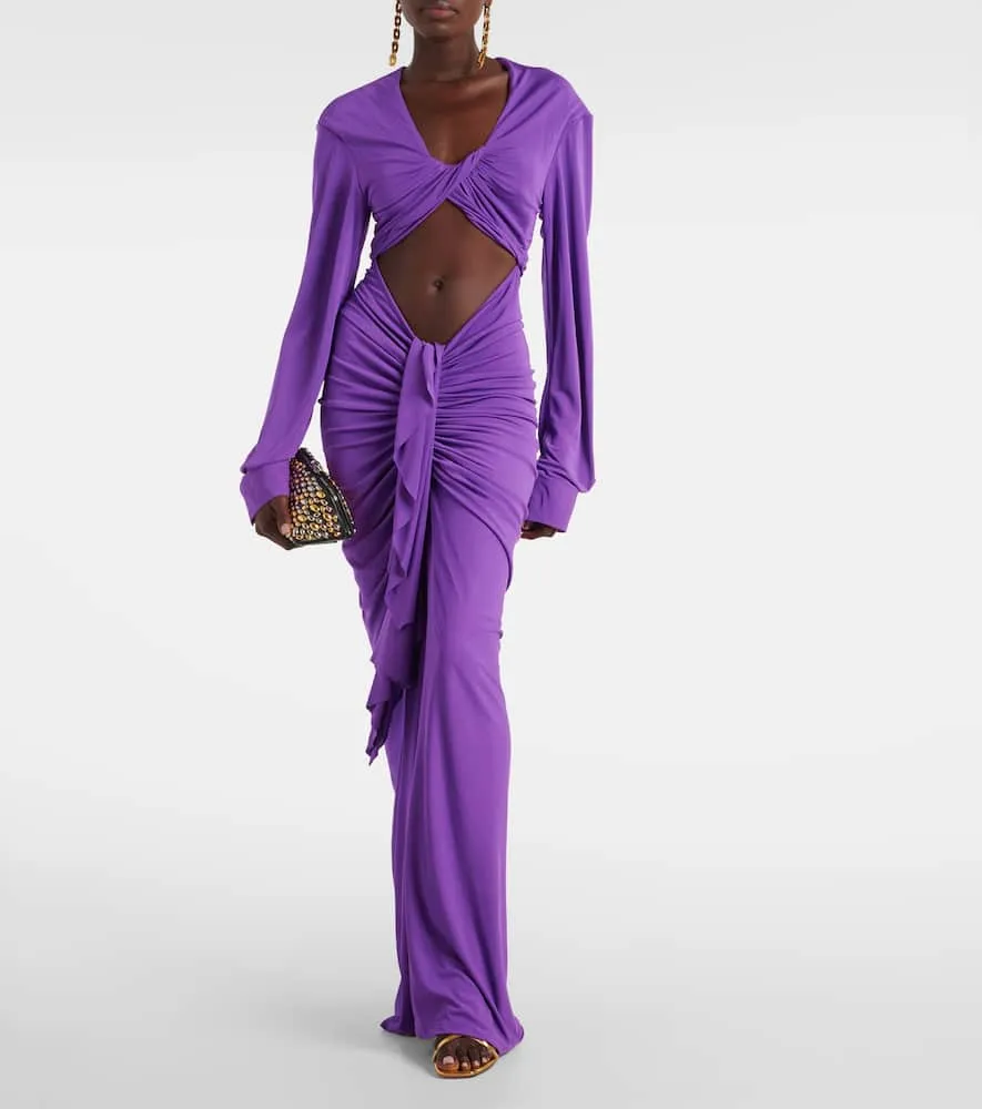 Christopher Esber Vivenda gathered jersey maxi dress