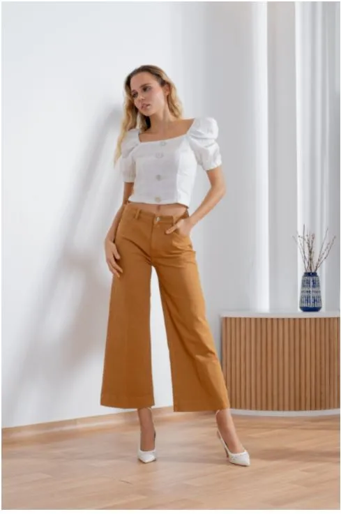 Cindy.h Cropped Wide Legged Pants