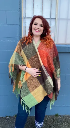 Colour Block Cape