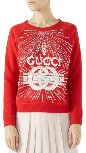Crest Embellished Sweatshirt