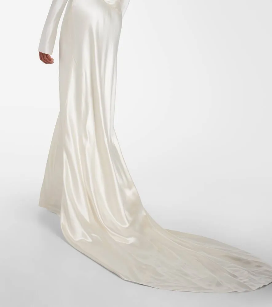 Danielle Frankel Bridal Simone wool and silk satin gown