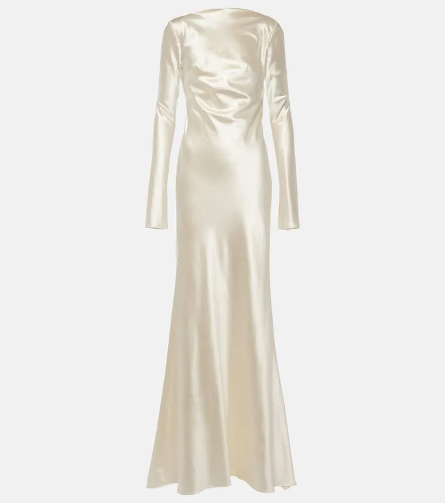 Danielle Frankel Bridal Simone wool and silk satin gown