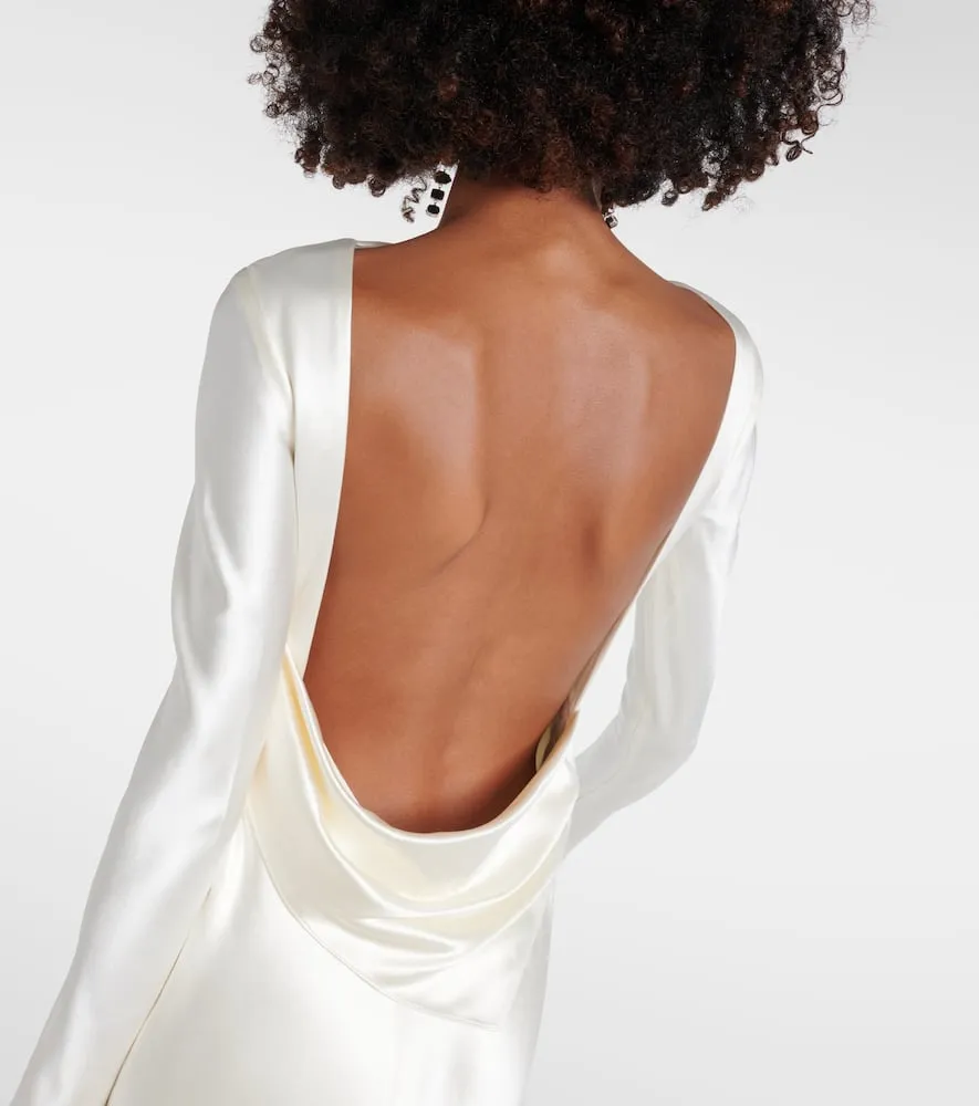 Danielle Frankel Bridal Simone wool and silk satin gown