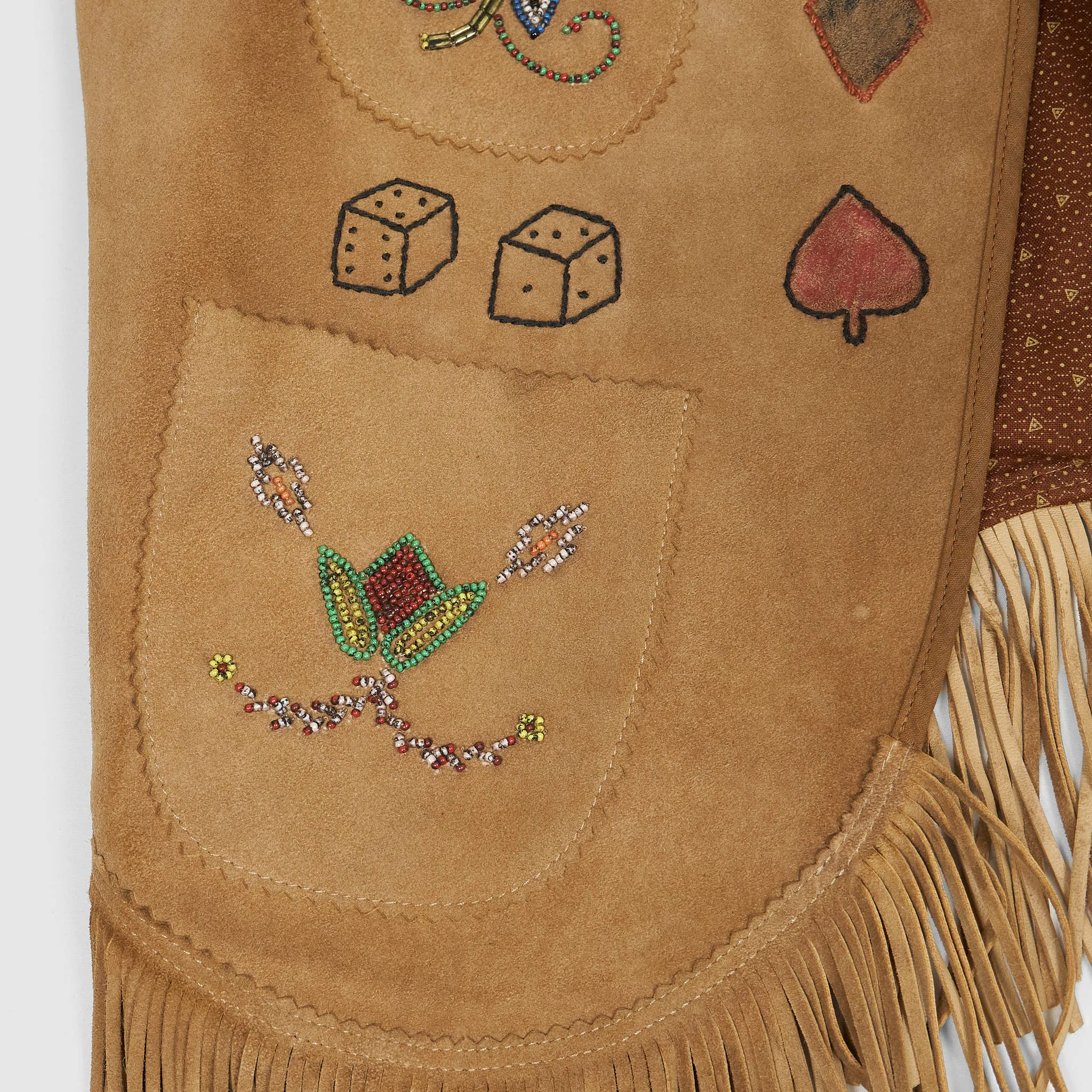 Double RL Ladies Limited Edition Hand Embroidered Leather Vests
