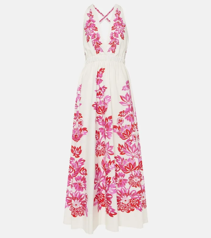 Farm Rio Powerful Birds cotton maxi dress