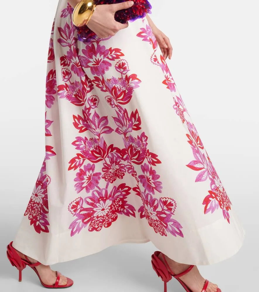 Farm Rio Powerful Birds cotton maxi dress