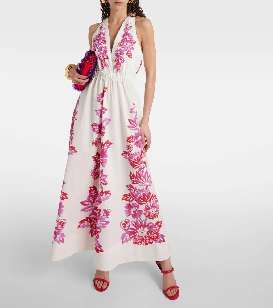 Farm Rio Powerful Birds cotton maxi dress