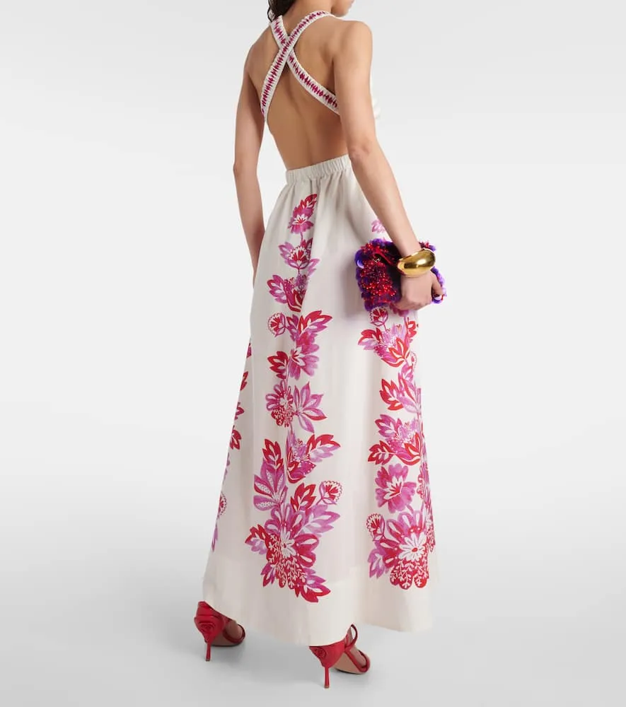 Farm Rio Powerful Birds cotton maxi dress