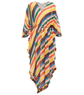Ganni Striped chiffon maxi dress