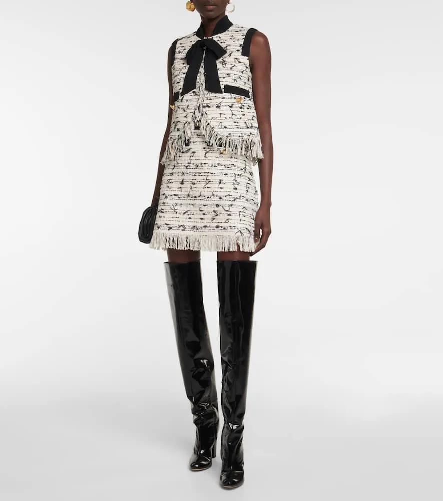 Giambattista Valli Fringed tweed jacket