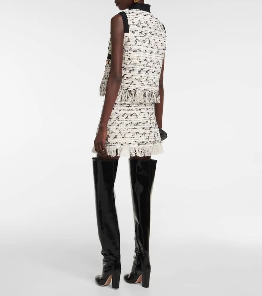 Giambattista Valli Fringed tweed jacket