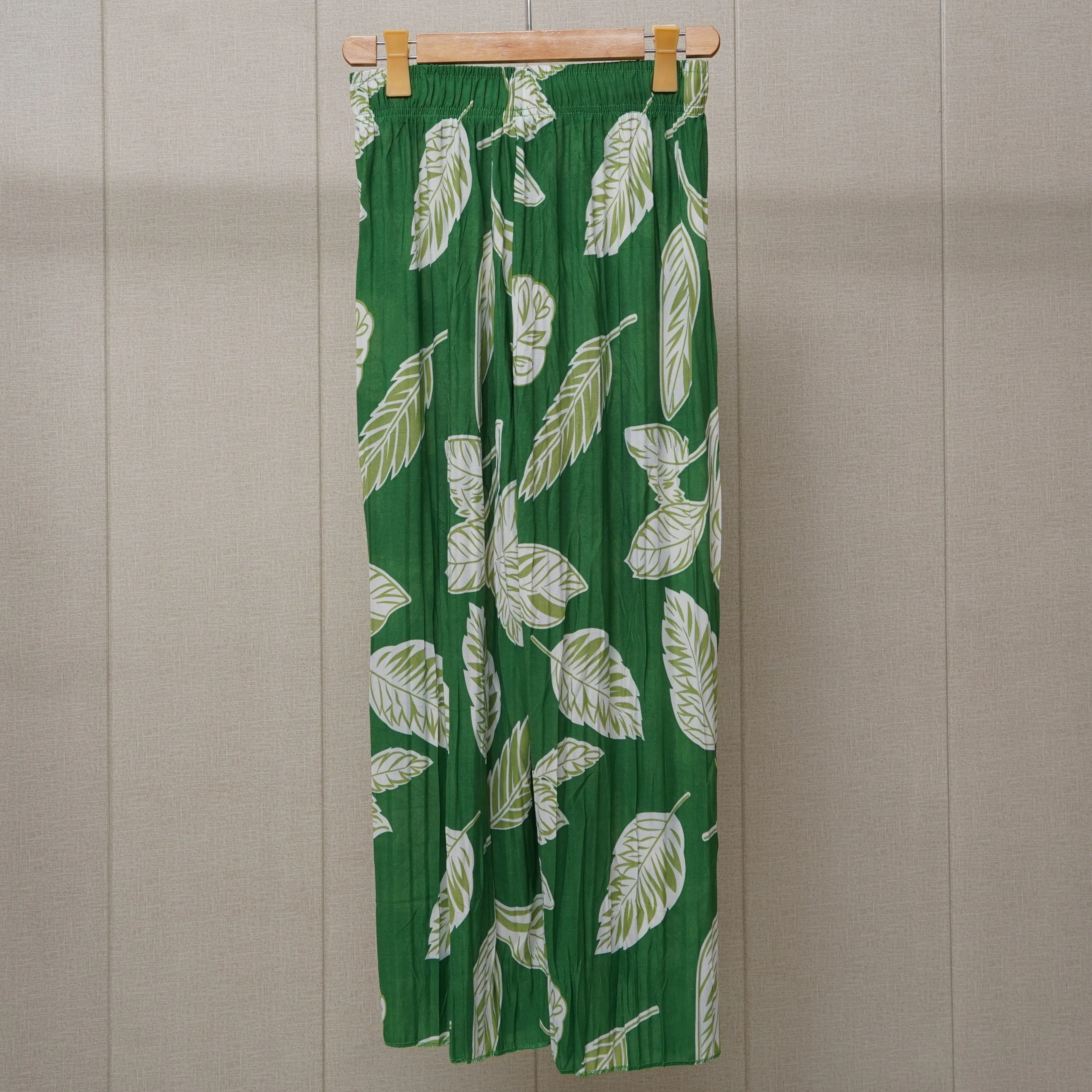 Green Printed Linen Palazzo (PL006)