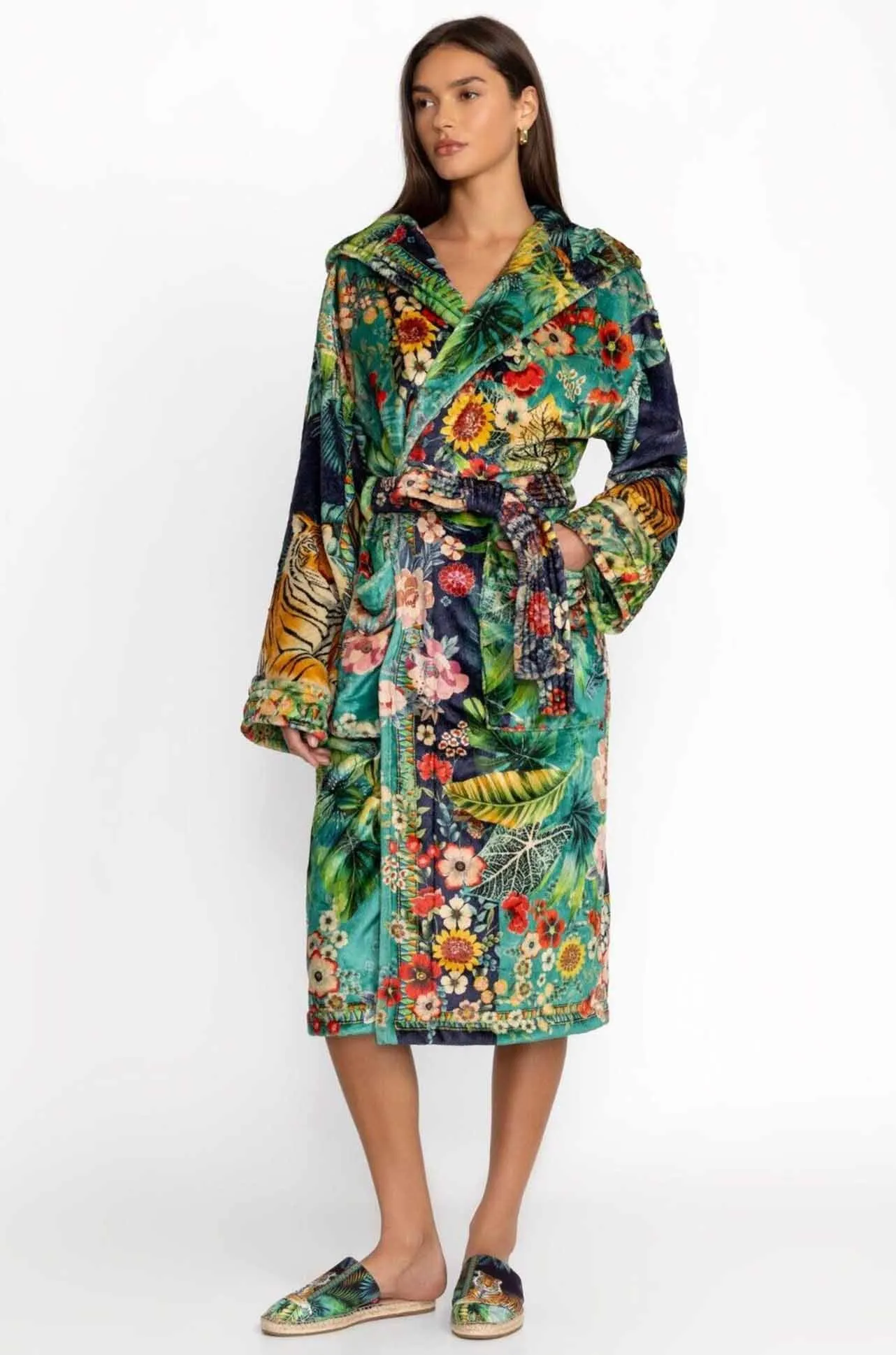 Johnny Was - Tigres Et Fleurs Cozy Robe