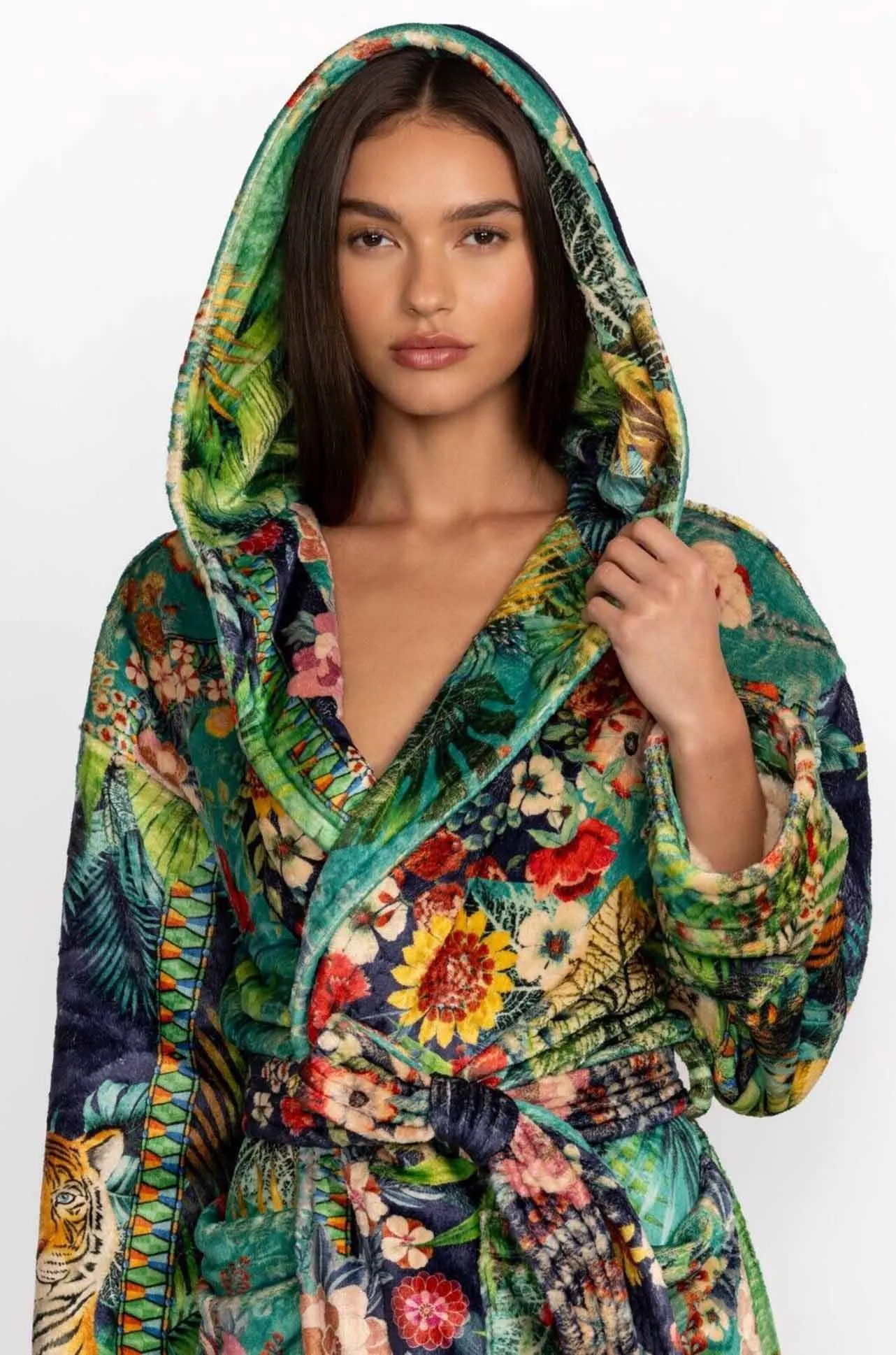 Johnny Was - Tigres Et Fleurs Cozy Robe
