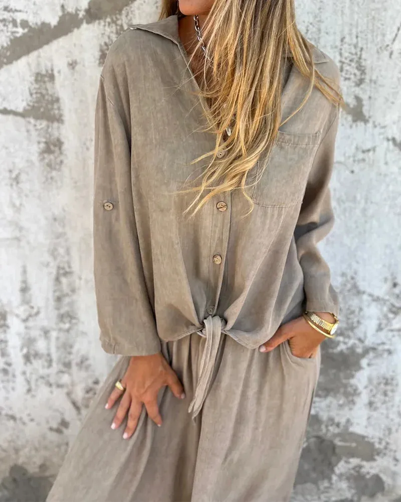 Lilac | Wide-Legged Casual Two-Piece Set