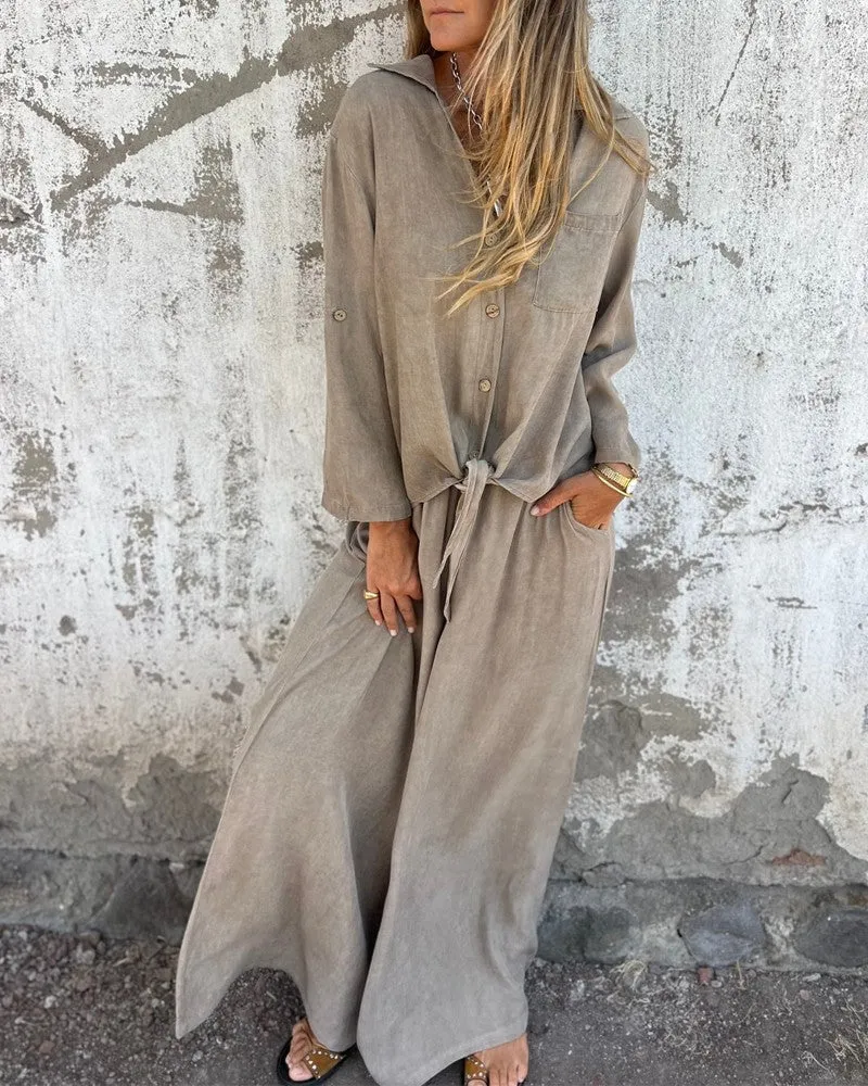 Lilac | Wide-Legged Casual Two-Piece Set