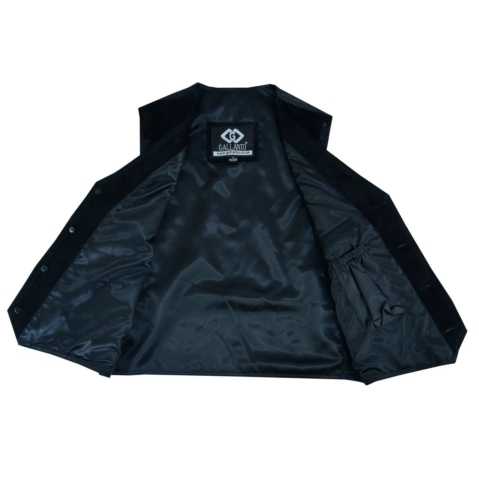 Mens Buttoned Classic Black Soft Suede Leather Waistcoat Vest