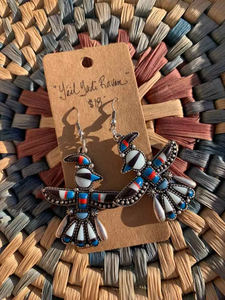 Navajo Raven Earrings