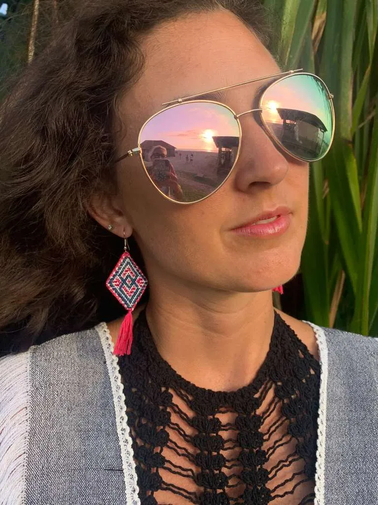 Pop of Color Tassel Earrings