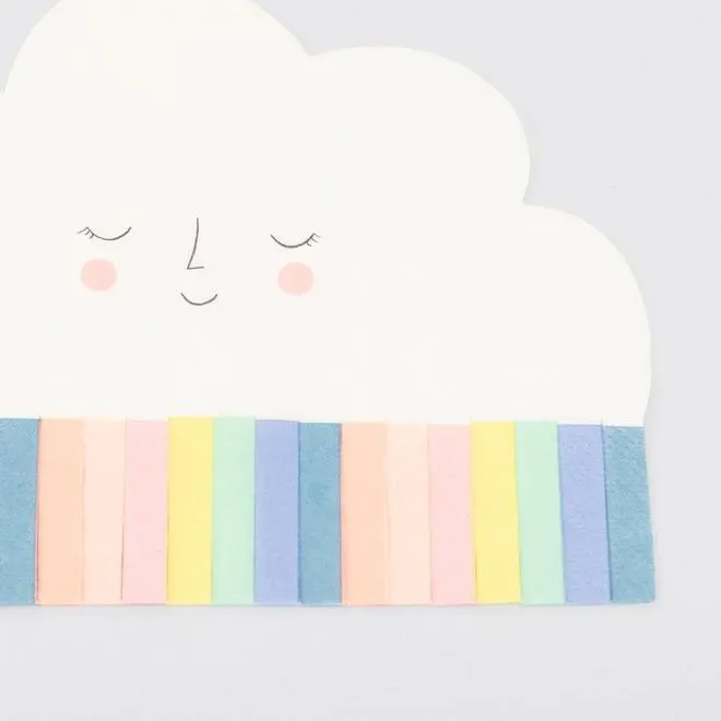 Rainbow Sun Cloud Paper Napkins