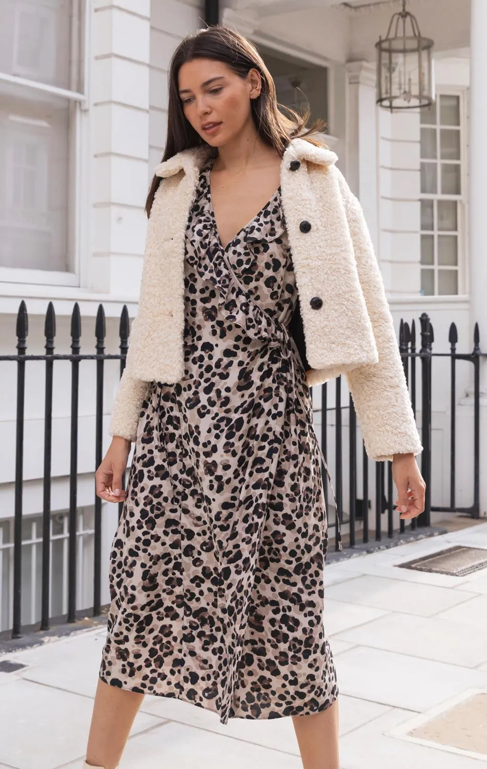 Ruffle Wrap Midi