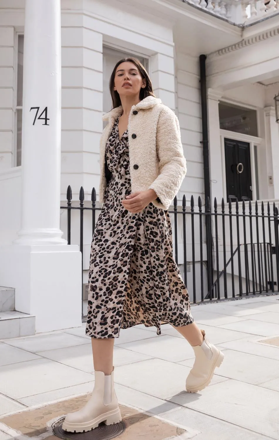 Ruffle Wrap Midi