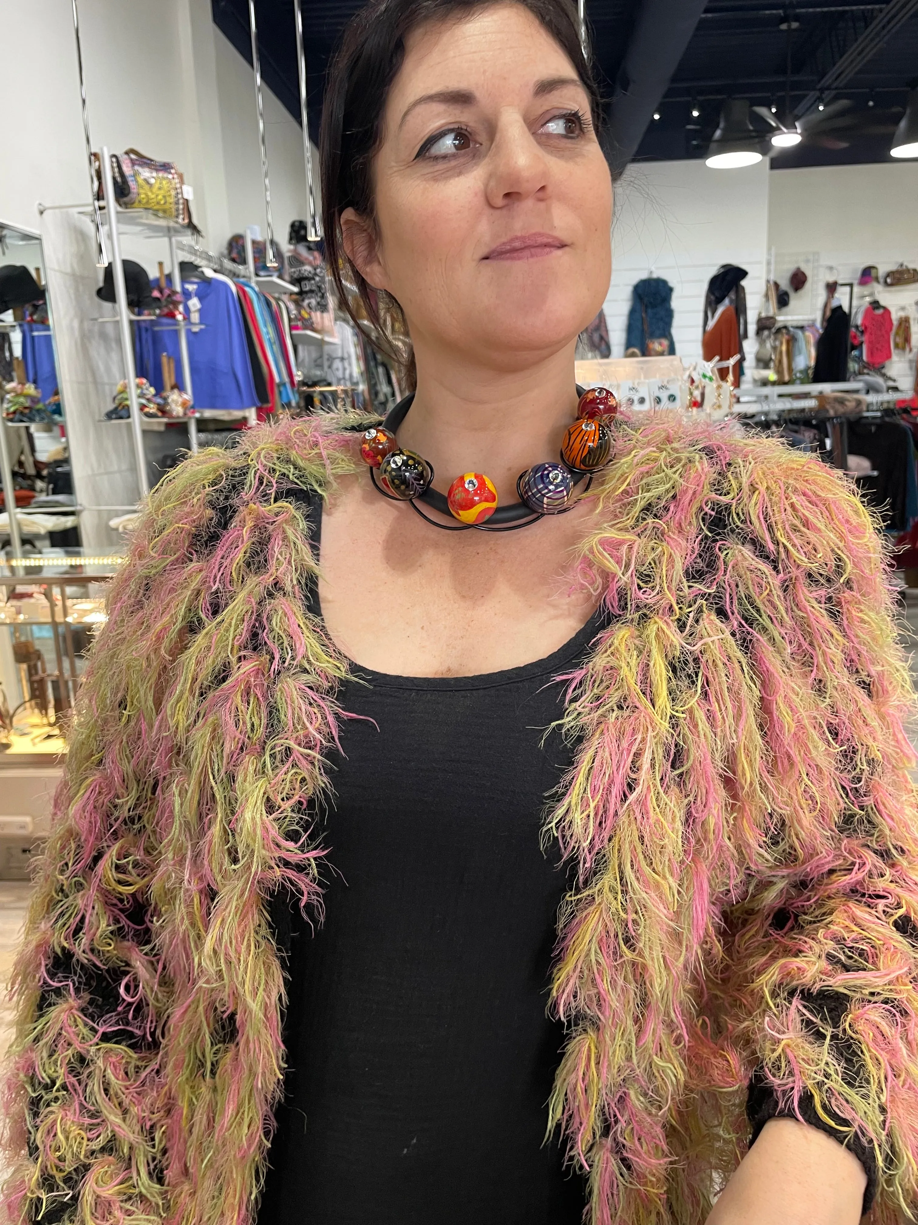 Springy Ball Drop Earrings by Jeff Lieb