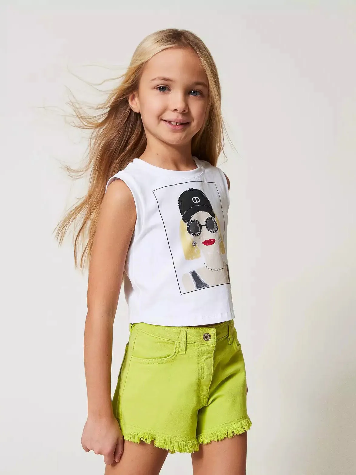 Twinset - Girls’ denim shorts-251GJ2610