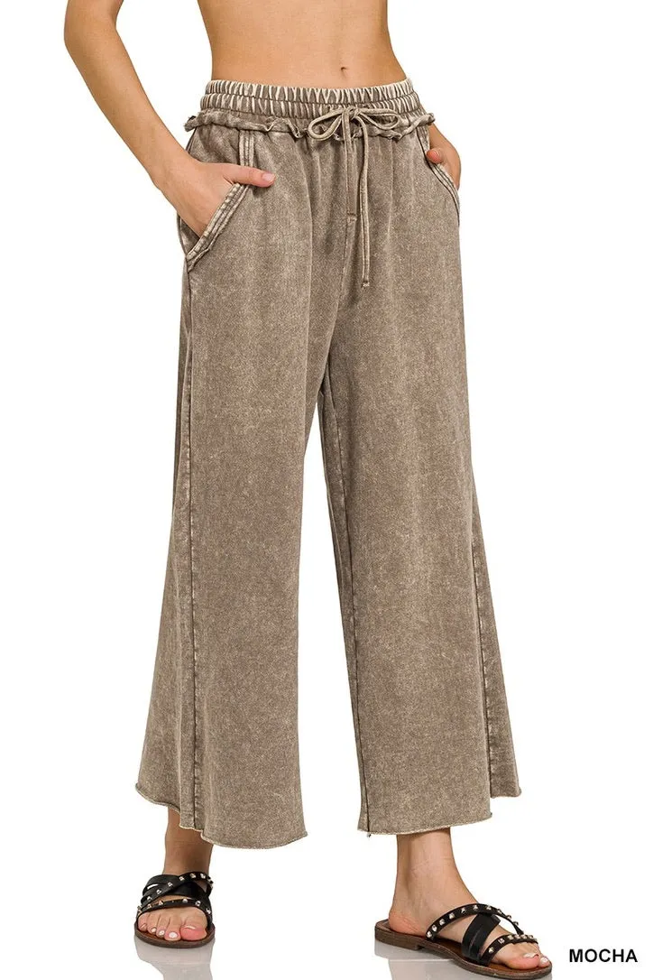 Washed Palazzo Pants-9869