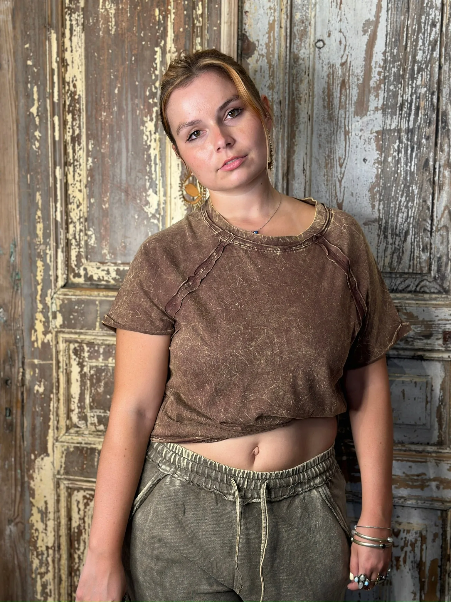 Washed Palazzo Pants-9869